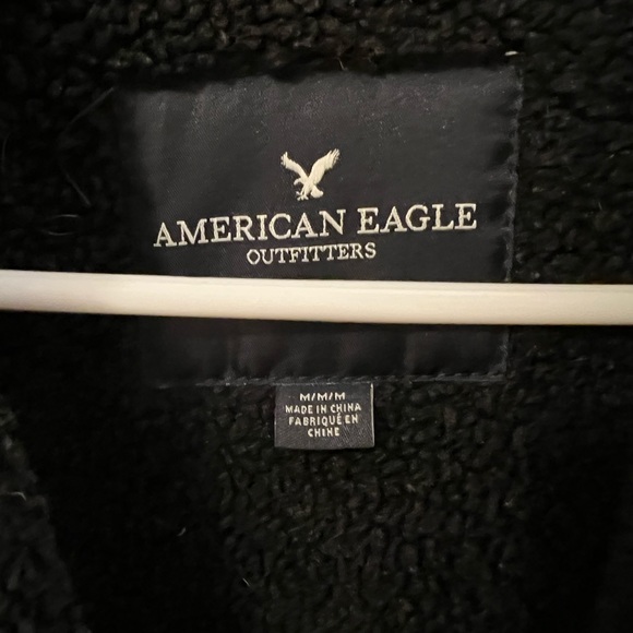 American Eagle Fleece Lined Faux Suede Moto Jacket - Picture 5 of 5